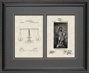 Scale & Statue of Liberty Patents, 16x20