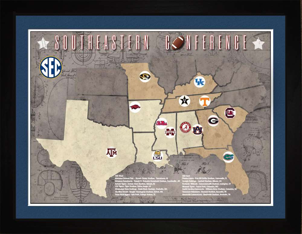 sec conference teams map