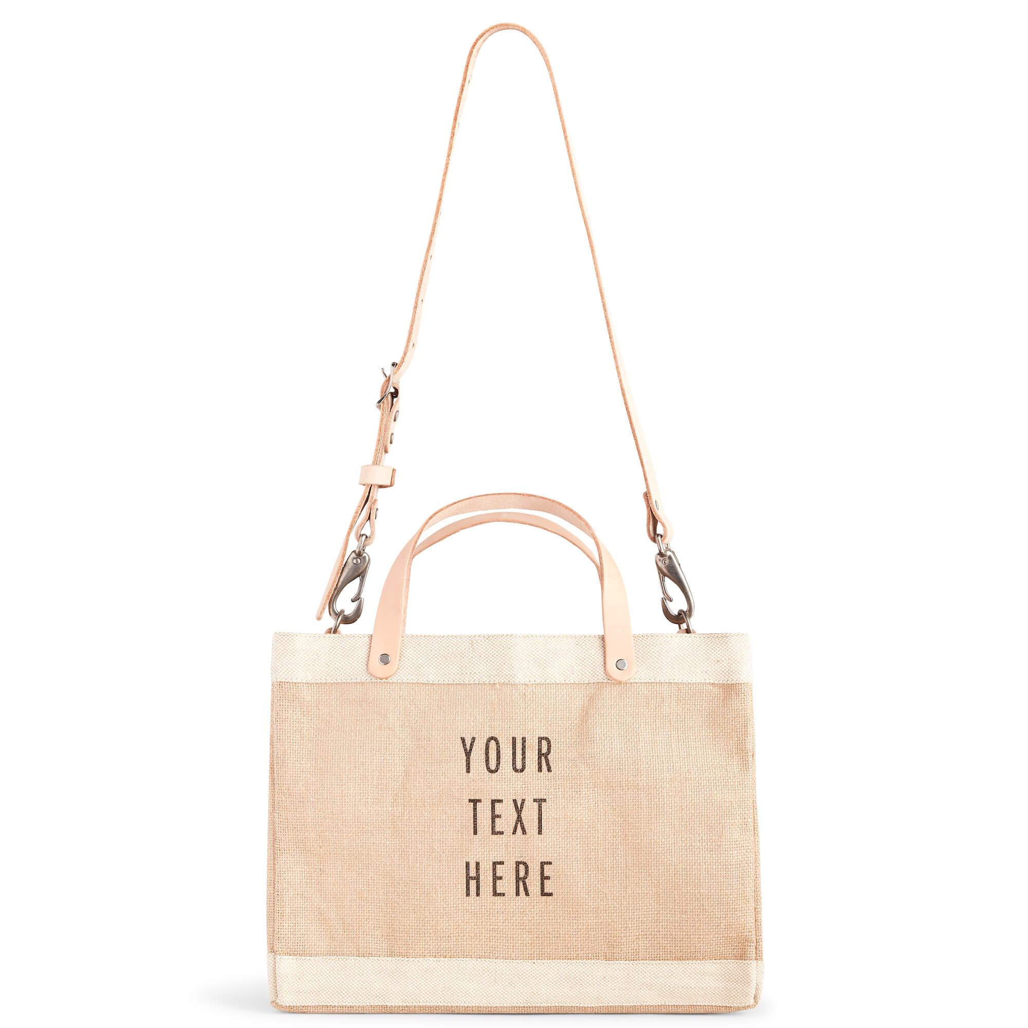 Petite Market Bag in Natural with Strap (035NASTRAP) - Apolis Wholesale product image