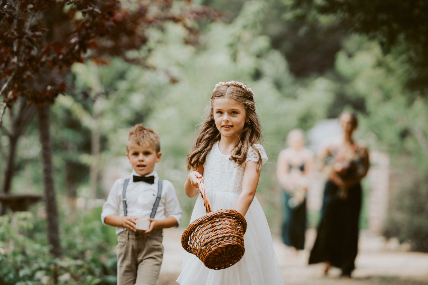 Kimberley and Matt flower girl | Old Forest School | The Paper Gazelle