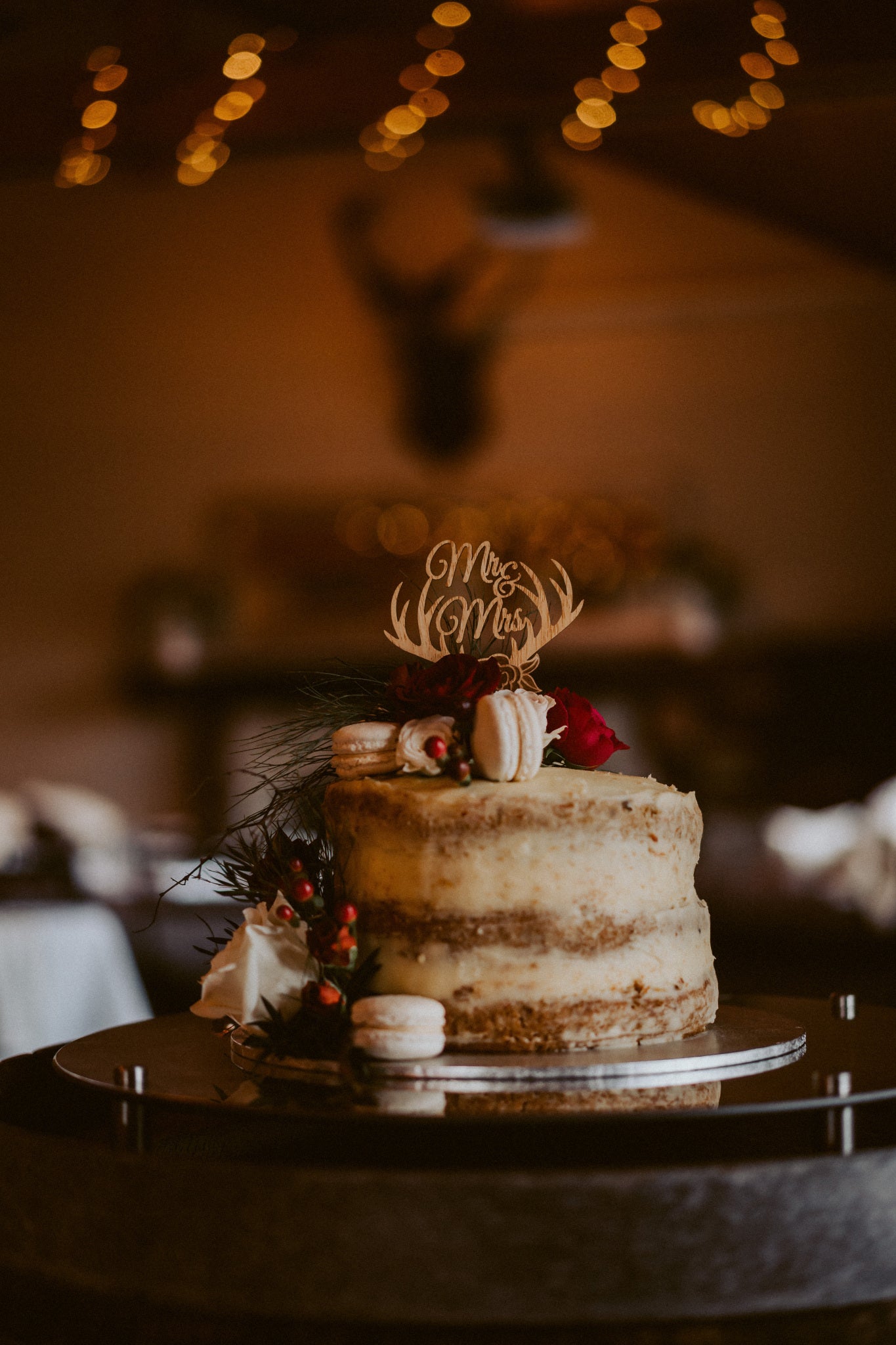 Lily + Josh | Rustic Buttercream Cake | Cake Topper | The Paper Gazelle Wedding Feature