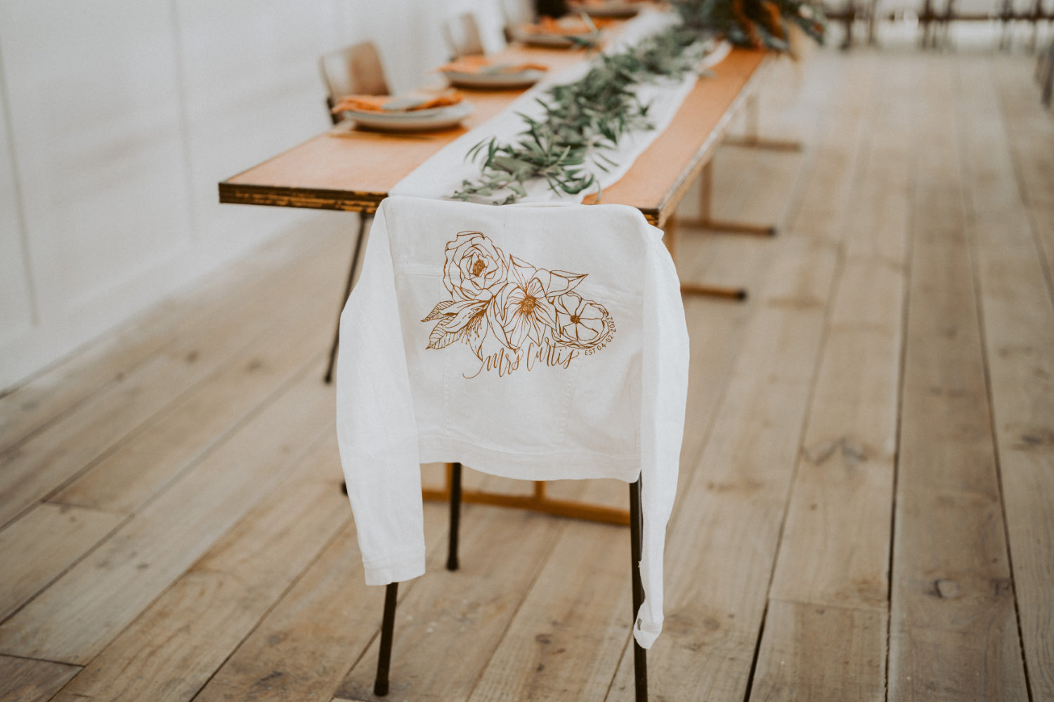 Bespoke Painted Bridal Jacket | Old Forest School | The Paper Gazelle