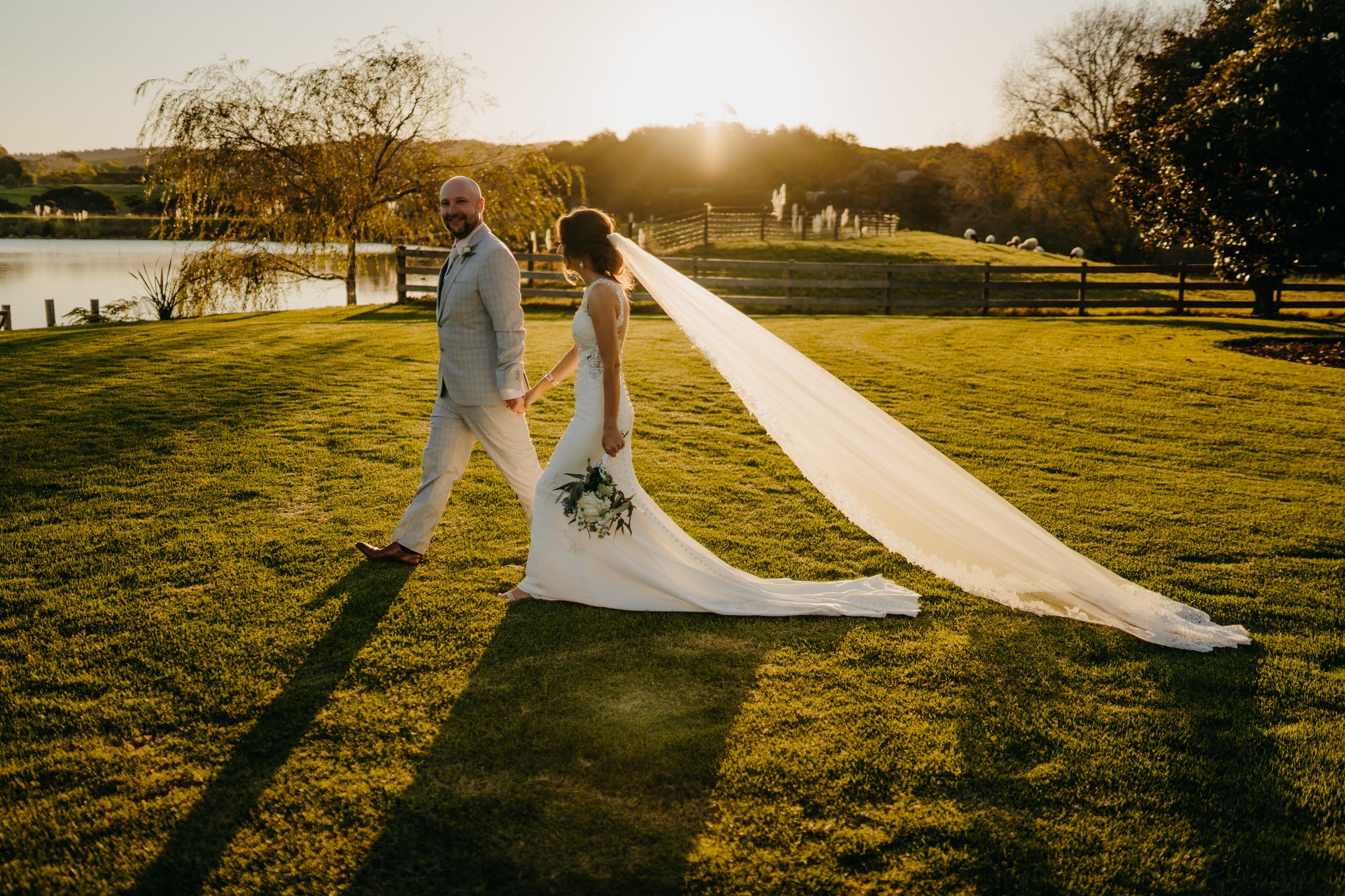 Sarah and Mike Wedding at Golden Hour | The Boathouse Riverhead | The Paper Gazelle