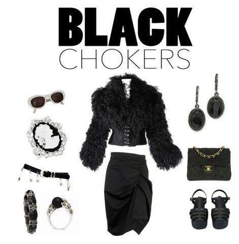 Black chokers | fashion dress ideas