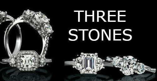 Diamond Three-Stones Engagement Rings