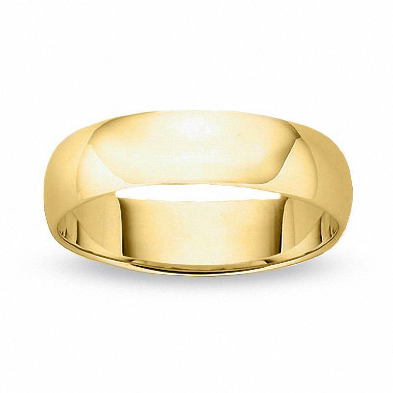 Men's 4.5mm Low Dome Wedding Band in Solid 14K Gold