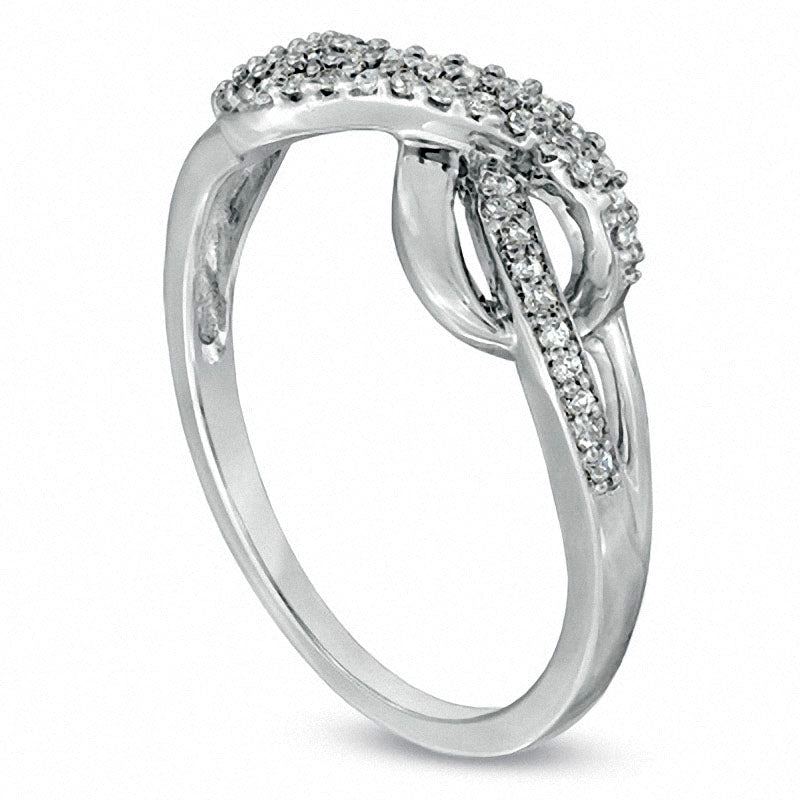 0.20 CT. T.W. Natural Diamond Infinity Loop Ring in Sterling Silver