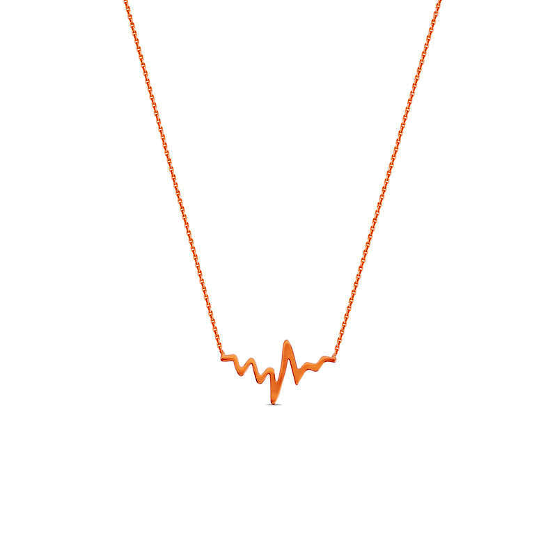 Heartbeat Necklace in 14K Rose Gold