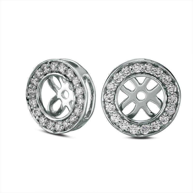 0.5 CT. T.W. Diamond Frame Earring Jackets in 10K White Gold