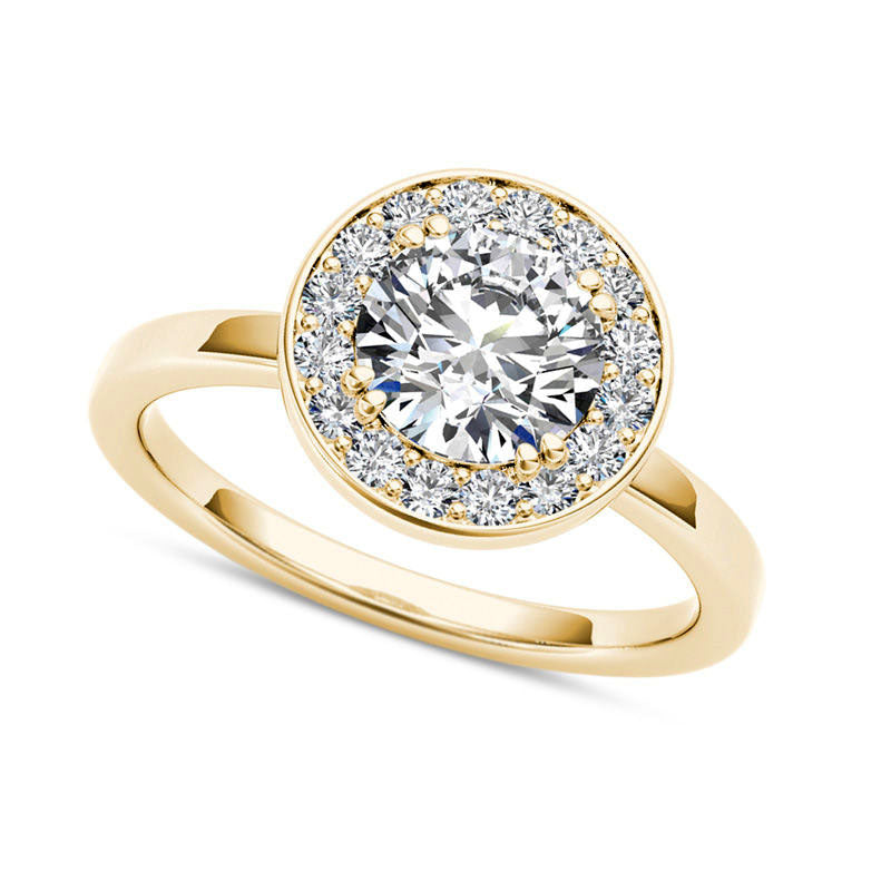 1.0 CT. T.W. Natural Diamond Frame Engagement Ring in Solid 14K Gold