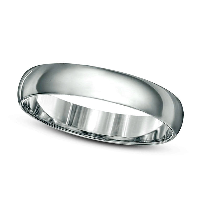 Men's 4.0mm Wedding Band in Solid 10K White Gold