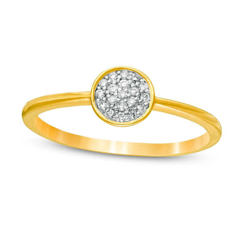 0.07 CT. T.W. Composite Natural Diamond Promise Ring in Solid 10