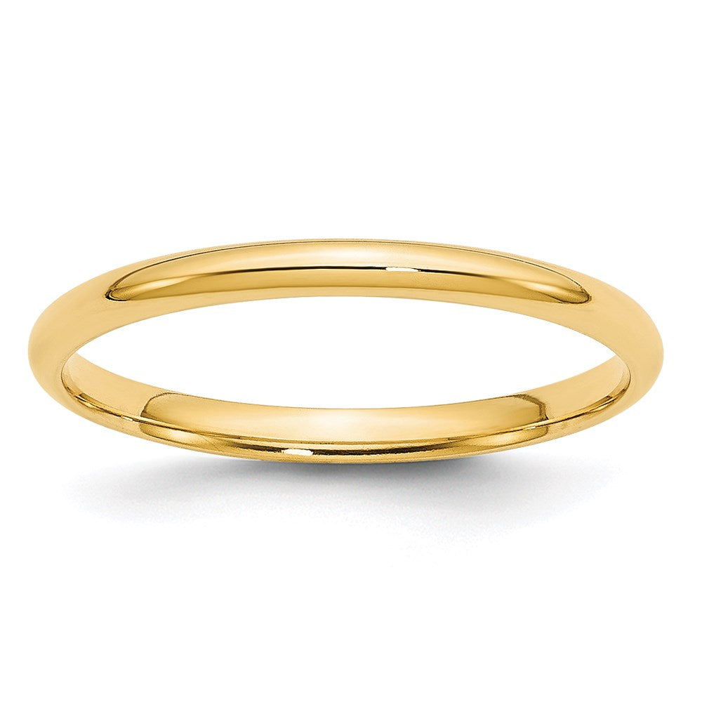 Solid 18K Yellow Gold 2mm Light Weight Comfort Fit Men's/Women's Wedding Band Ring Size 4.5