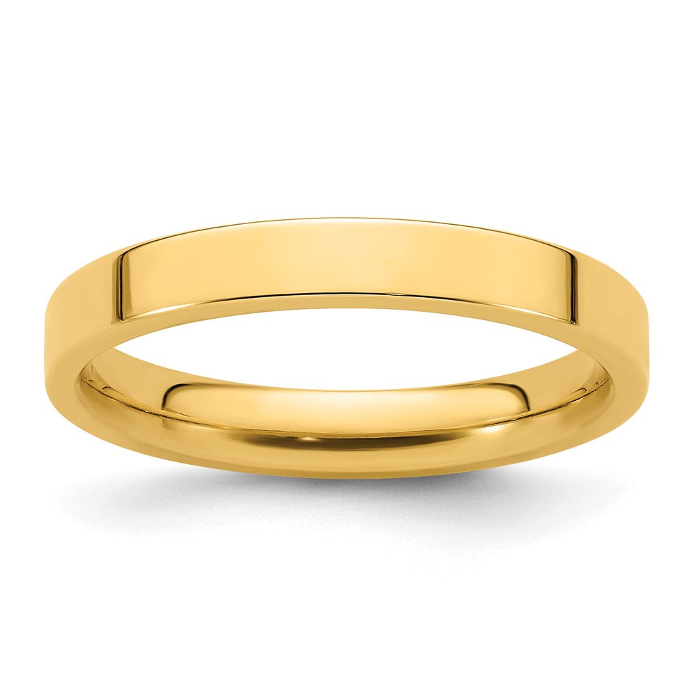 Solid 18K Yellow Gold 3mm Standard Flat Comfort Fit Men's/Women's Wedding Band Ring Size 13.