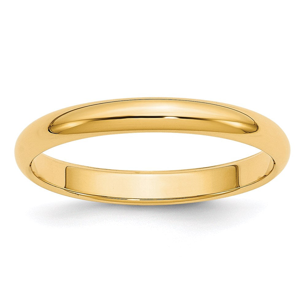 Solid 10K Yellow Gold 3mm Half-Round Wedding Men's/Women's Wedding Band Ring Size 6.5