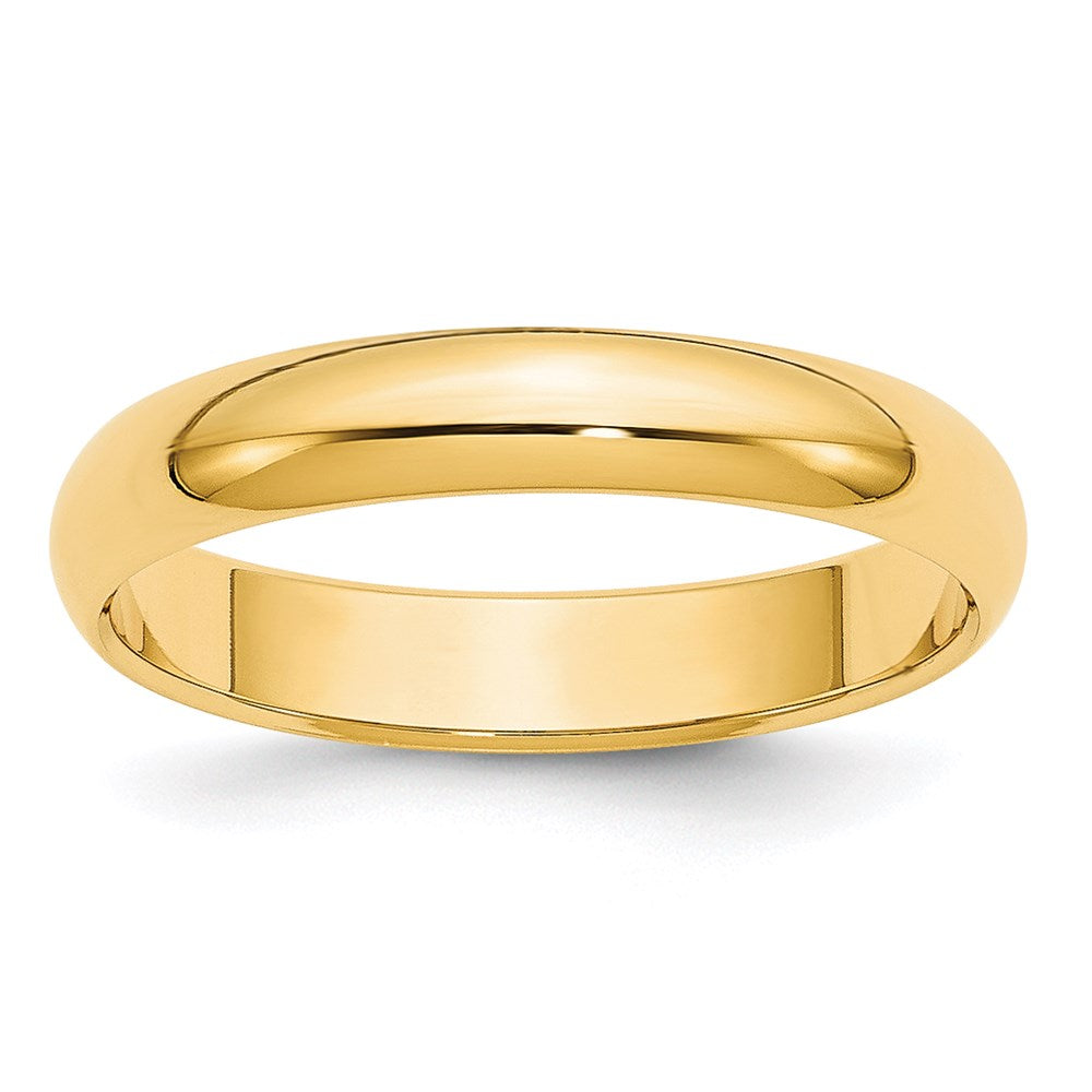 Solid 18K Yellow Gold 4mm Half-Round Wedding Men's/Women's Wedding Band Ring Size 8