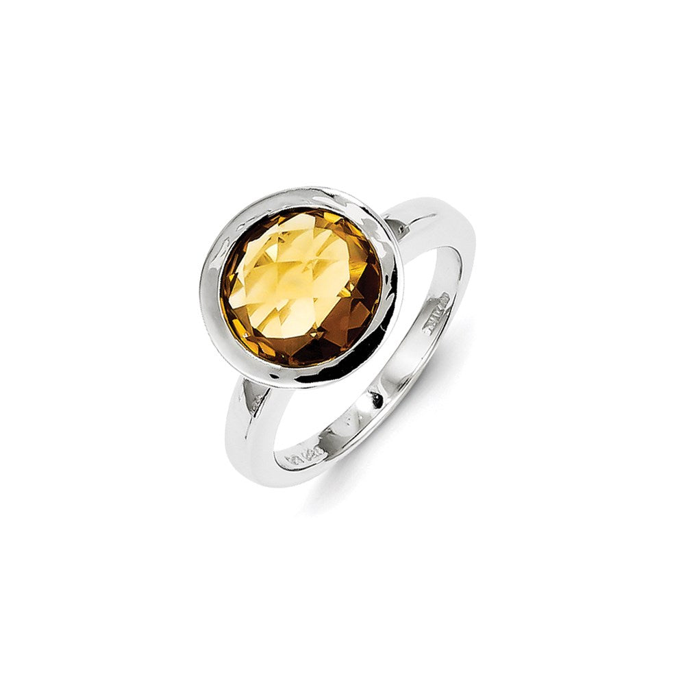 Sterling Silver Whiskey Quartz Ring