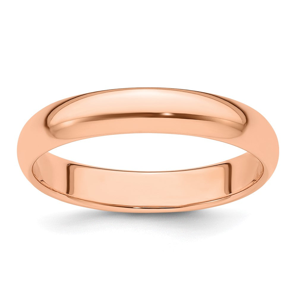 Solid 14K Yellow Gold Rose Gold 4mm Half-Round Wedding Men's/Women's Wedding Band Ring Size 