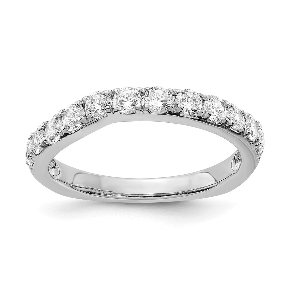 14k White Gold Real Diamond Wedding Band