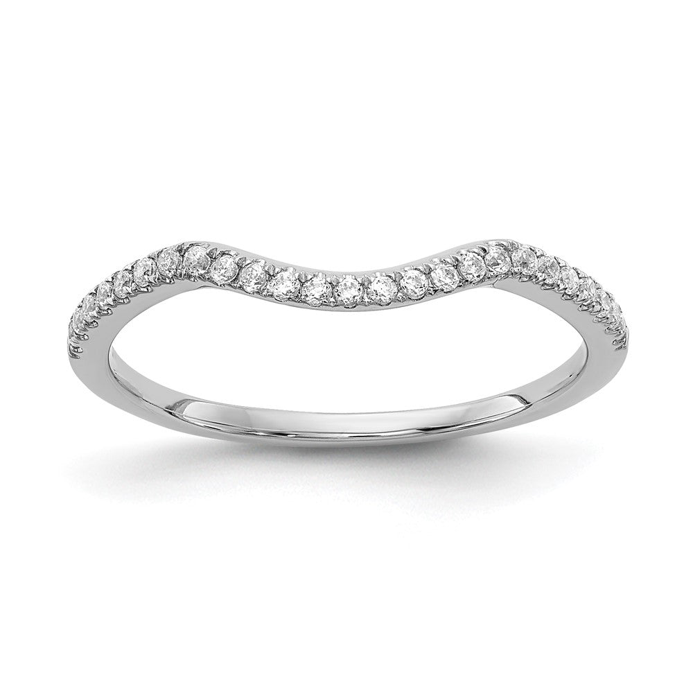 14k White Gold Real Diamond Wedding Band