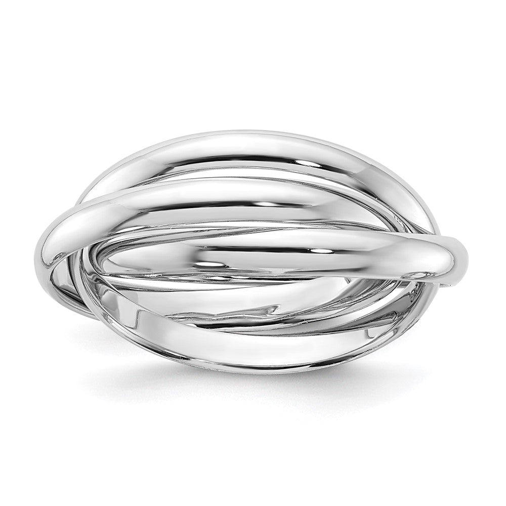 14k White Gold Polished Rolling Ring