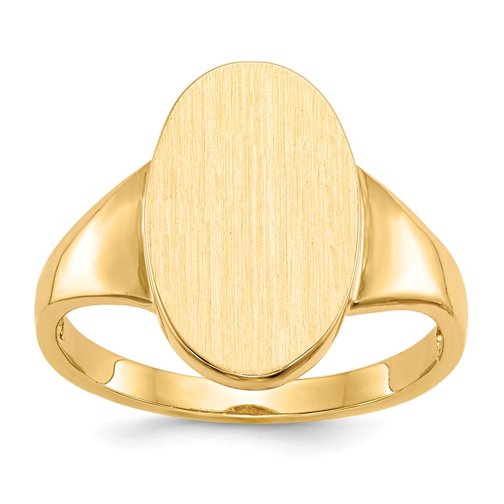 10K Yellow Gold 15.0x9.0mm Open Back Signet Ring