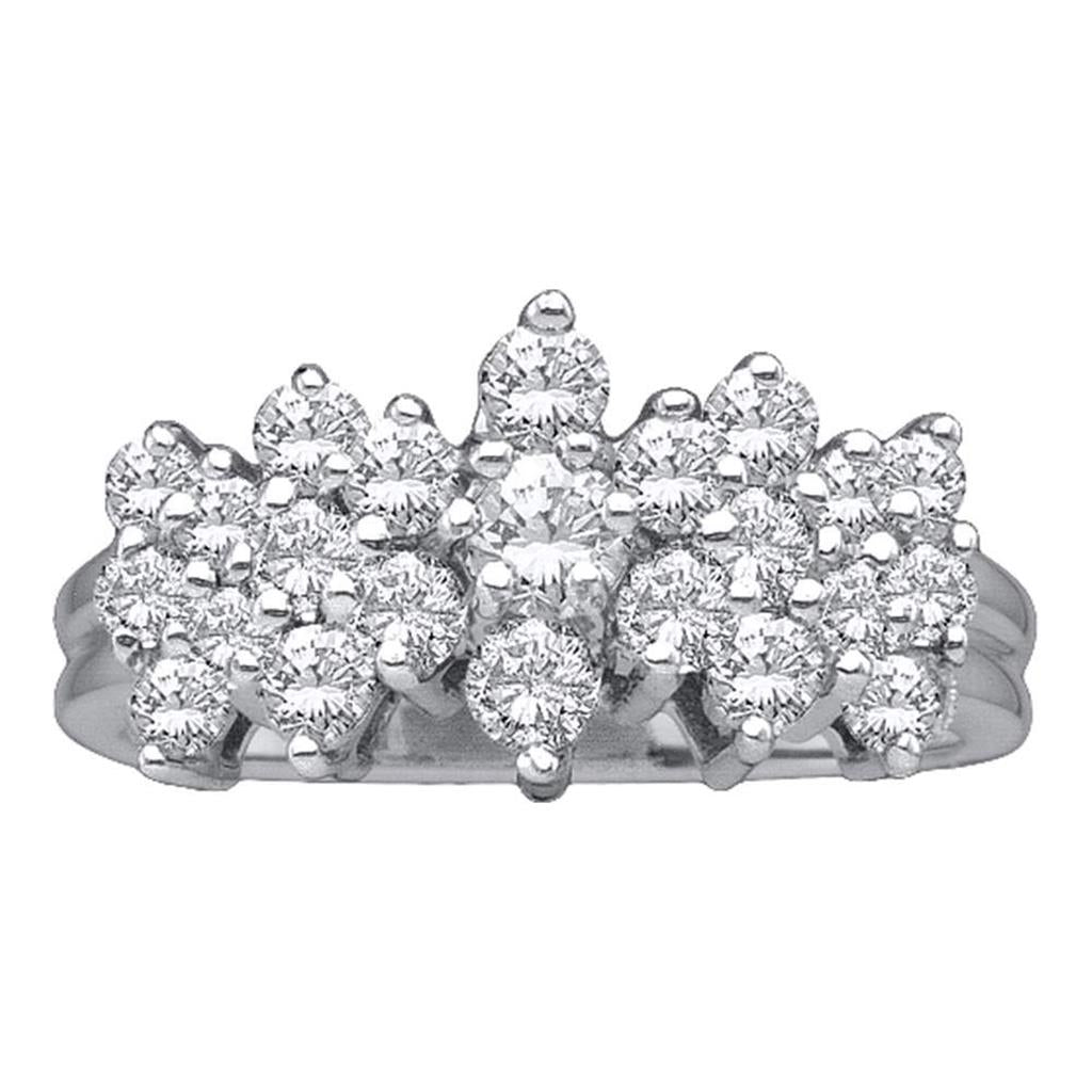 1 CTW-Diamond CLUSTER RING