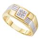 10k Yellow Gold 1/20CT-Diamond FASHION MEN RING