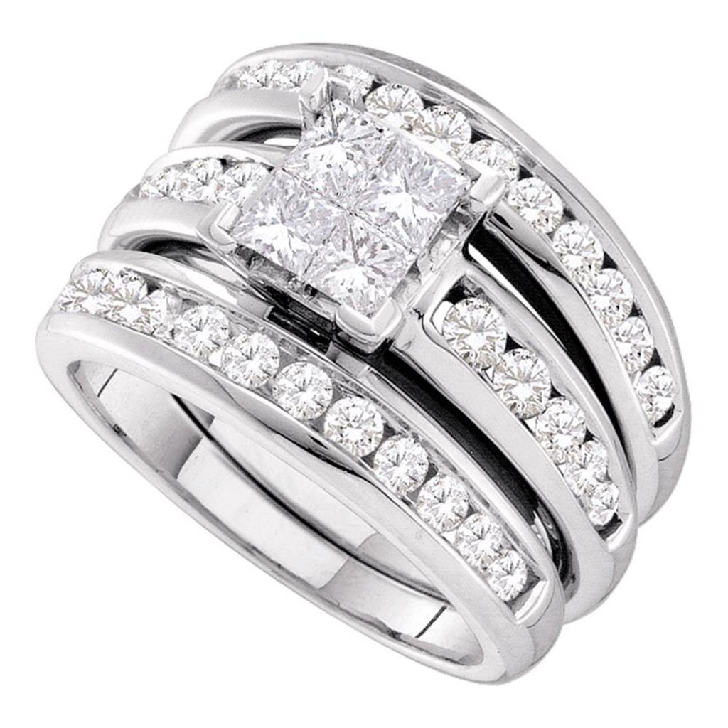 2 CT-Diamond INVISIBLE BRIDAL SET