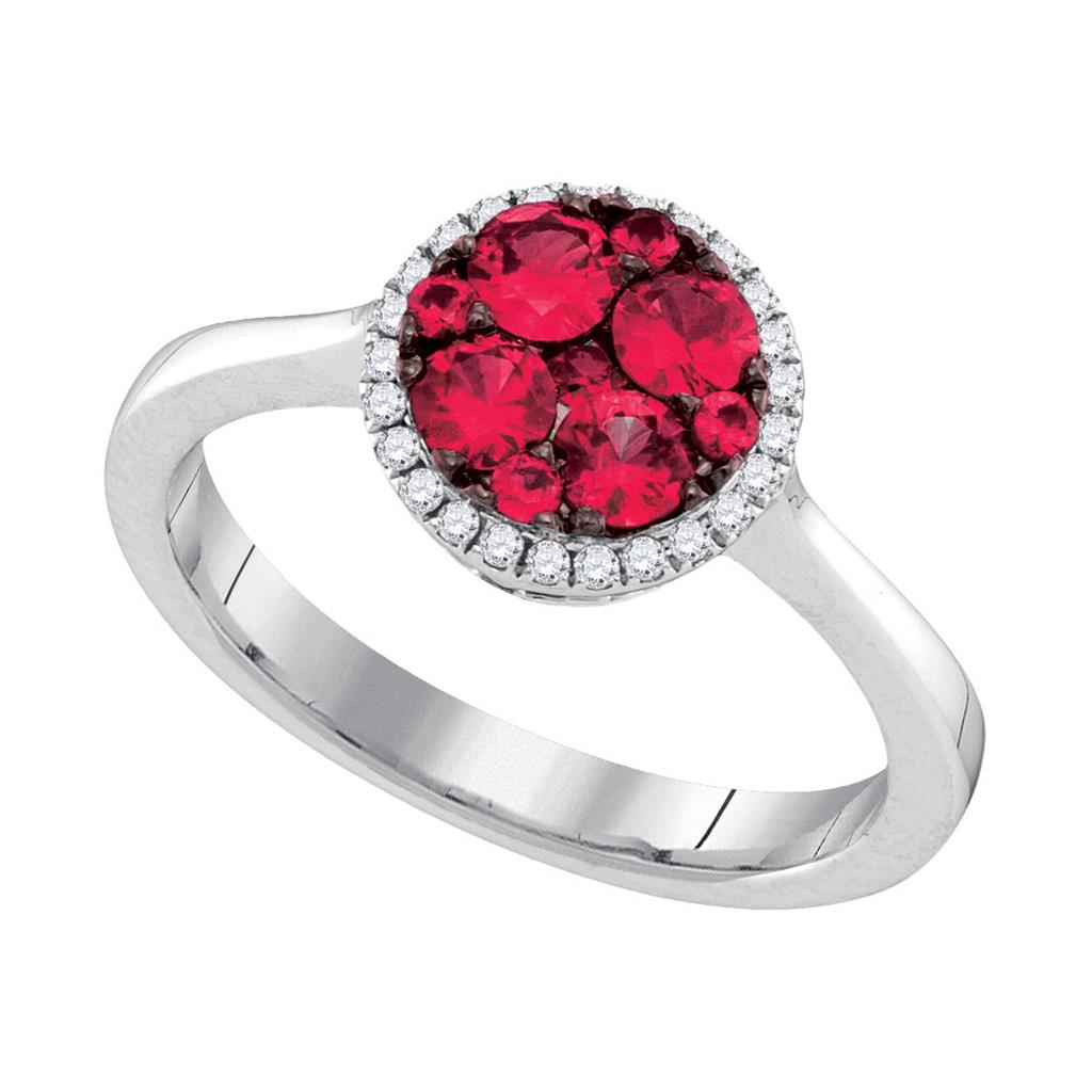 1/10CTW-Diamond 5/8(MIN)CT RUBY RING