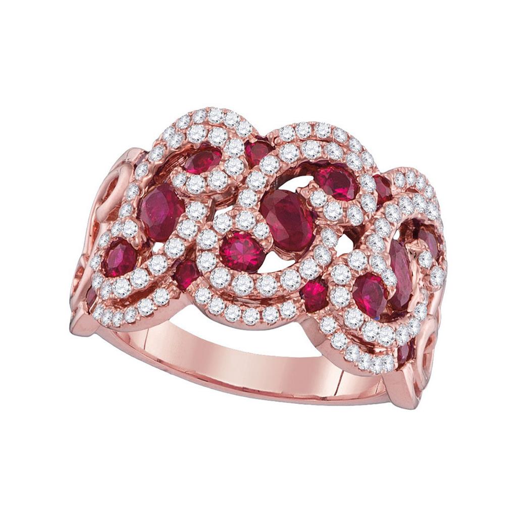 5/8CTW-Diamond 1 1/3CT-RUBY RING