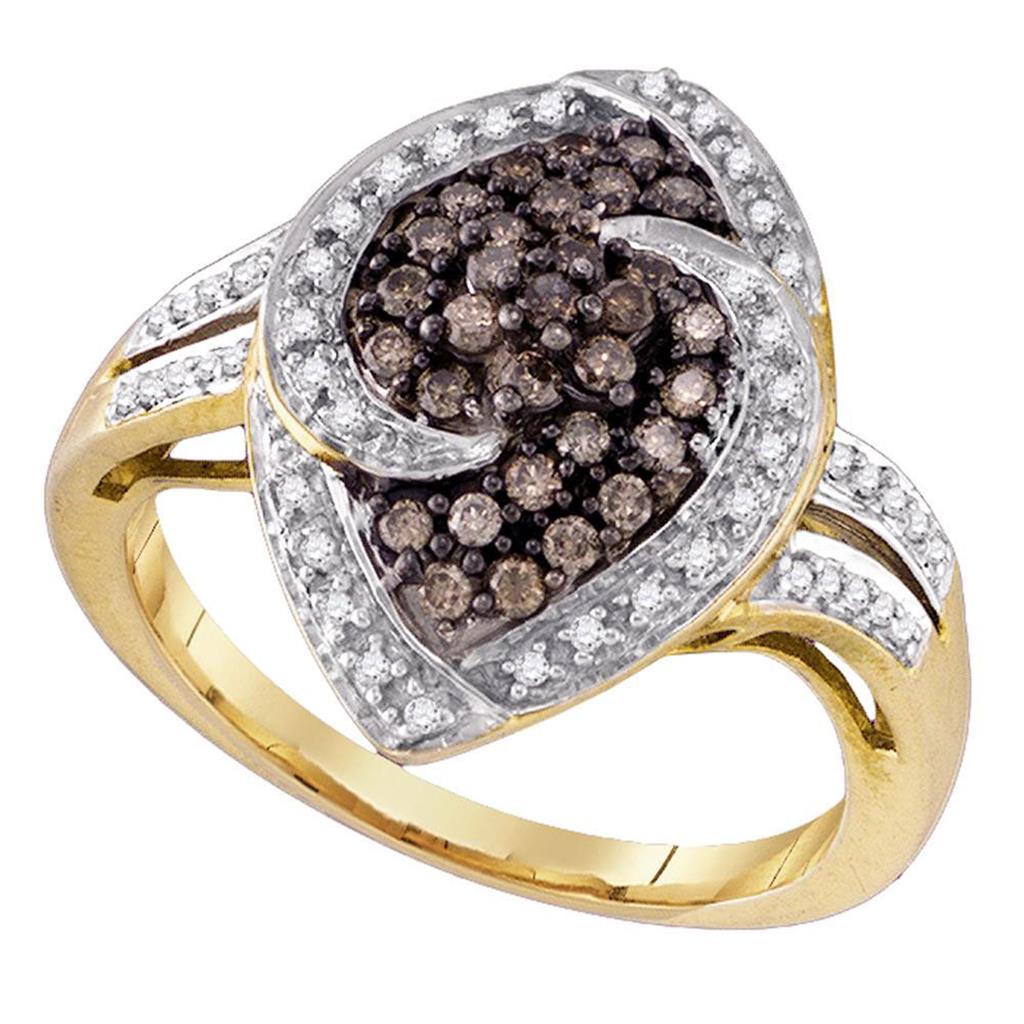 1/2CTW-Diamond BROWN  RING