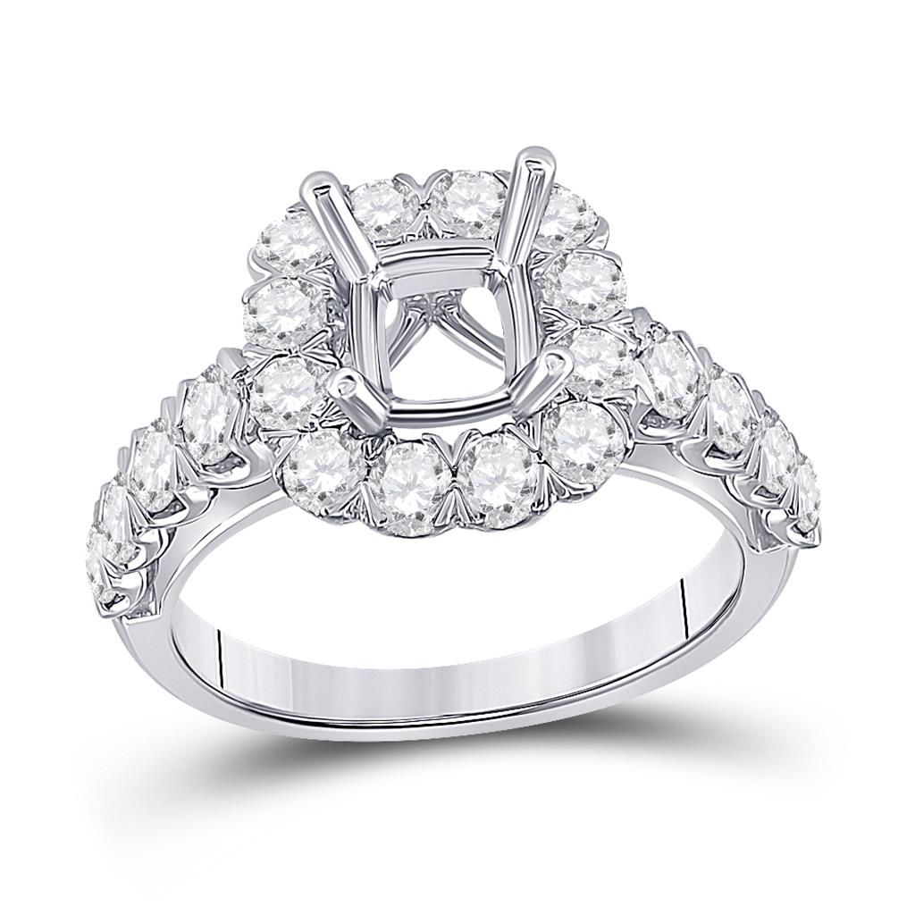 1 5/8CT-Diamond SM 1 1/2CT-CCUSHION BRIDAL RING