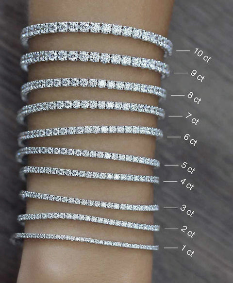 Real Diamonds Round 7.34 Carat Diamond Tennis Bracelet, Weight: 14.436g at  Rs 214791.26 in Surat