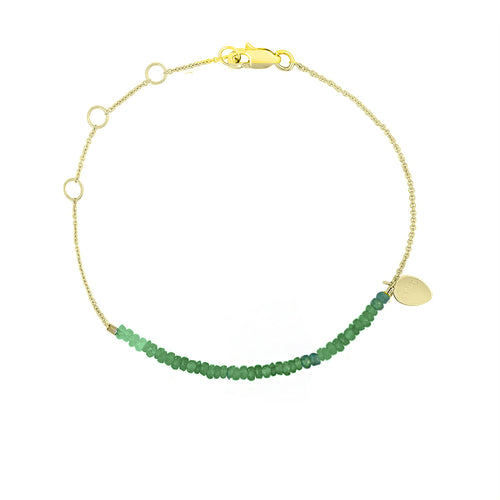 Emerald and Cuban Link Bracelet – Meira T Boutique