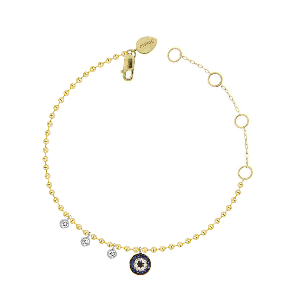 Round Evil Eye Spot Chain Bracelet