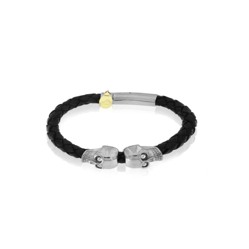 Braided Leather Nail Bracelet – Meira T Boutique