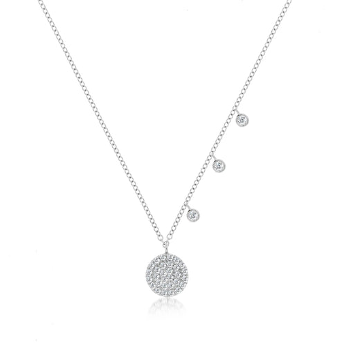 A Dainty Diamond Disc Pendant - Beverly Hills – Mizrahi Diamond Co.