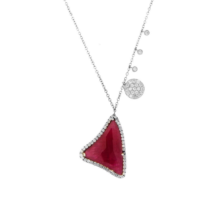 Ruby White Gold Necklace