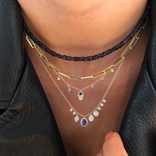 Rose Gold Diamond and Pink Sapphire Layering Necklace – Meira T Boutique