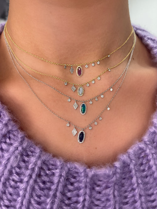 Dainty Milky Aqua Signature Necklace – Meira T Boutique
