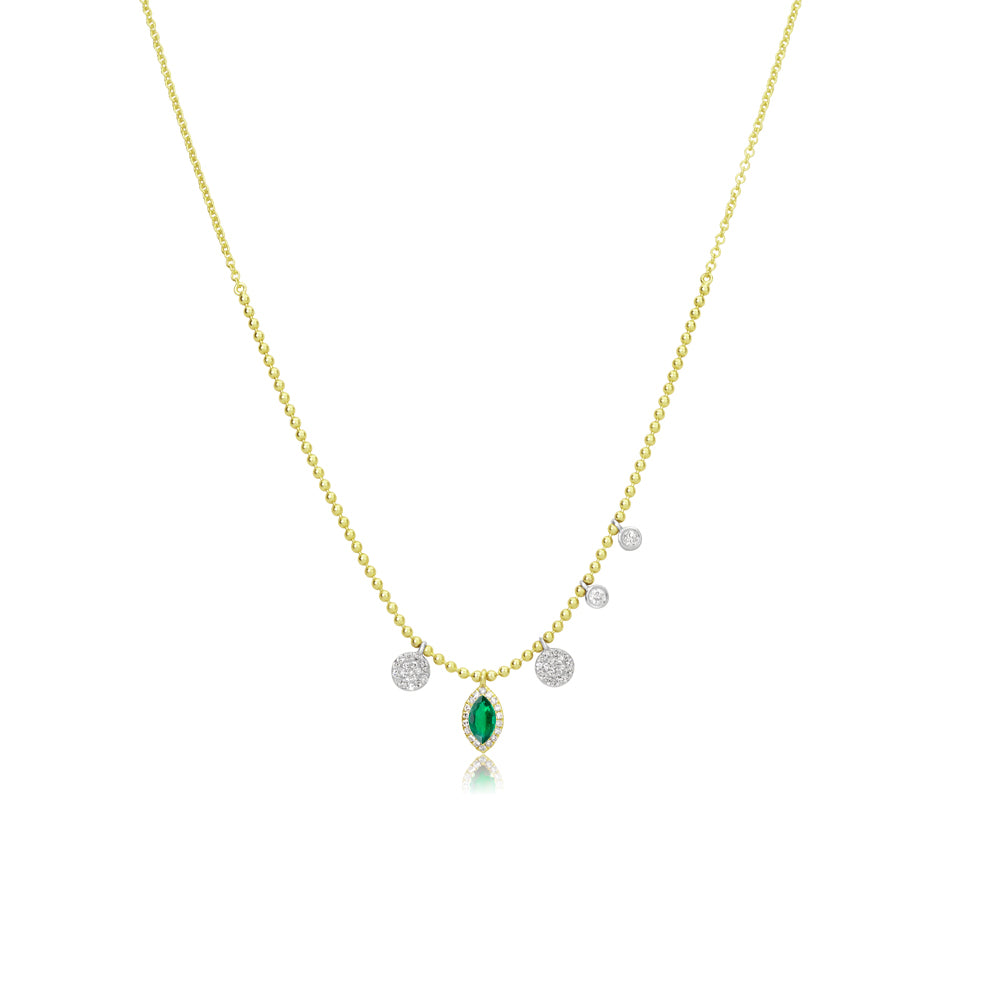 Emerald Spot Chain Necklace