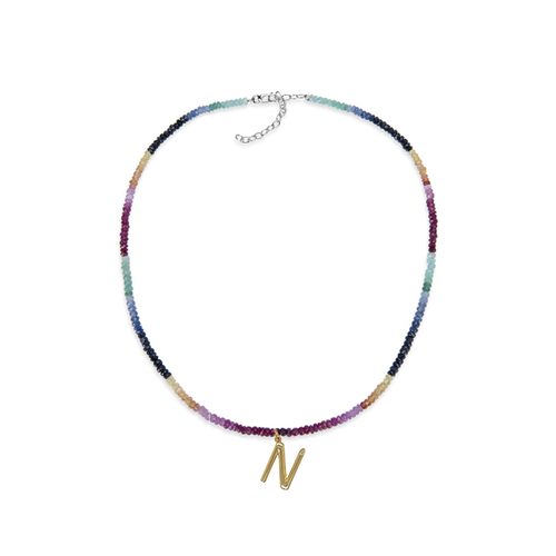 Multicolored Sapphire Beaded Necklace - Iris Perry Designs