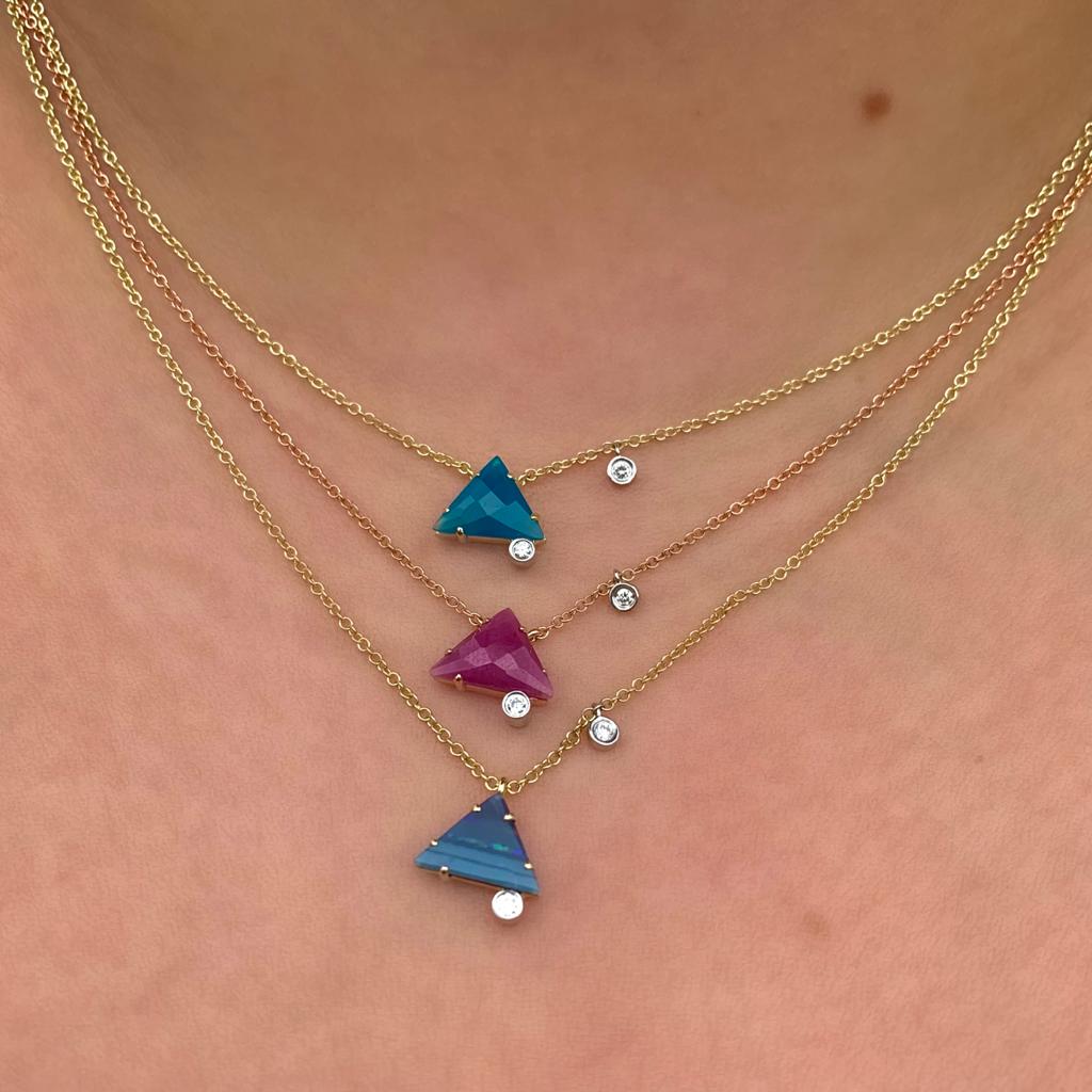 Triangle Apatyte Necklace