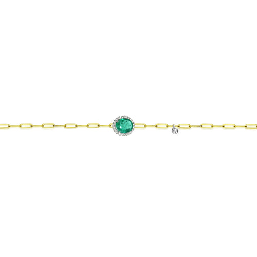 Emerald and Cuban Link Bracelet – Meira T Boutique