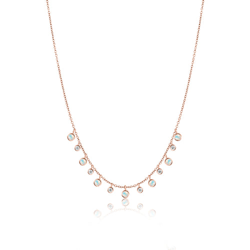 White Gold Tear Drop Diamond Necklace, Meira T n10608