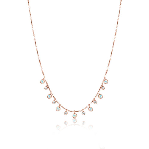 Rose Gold Diamond and Pink Sapphire Layering Necklace – Meira T Boutique