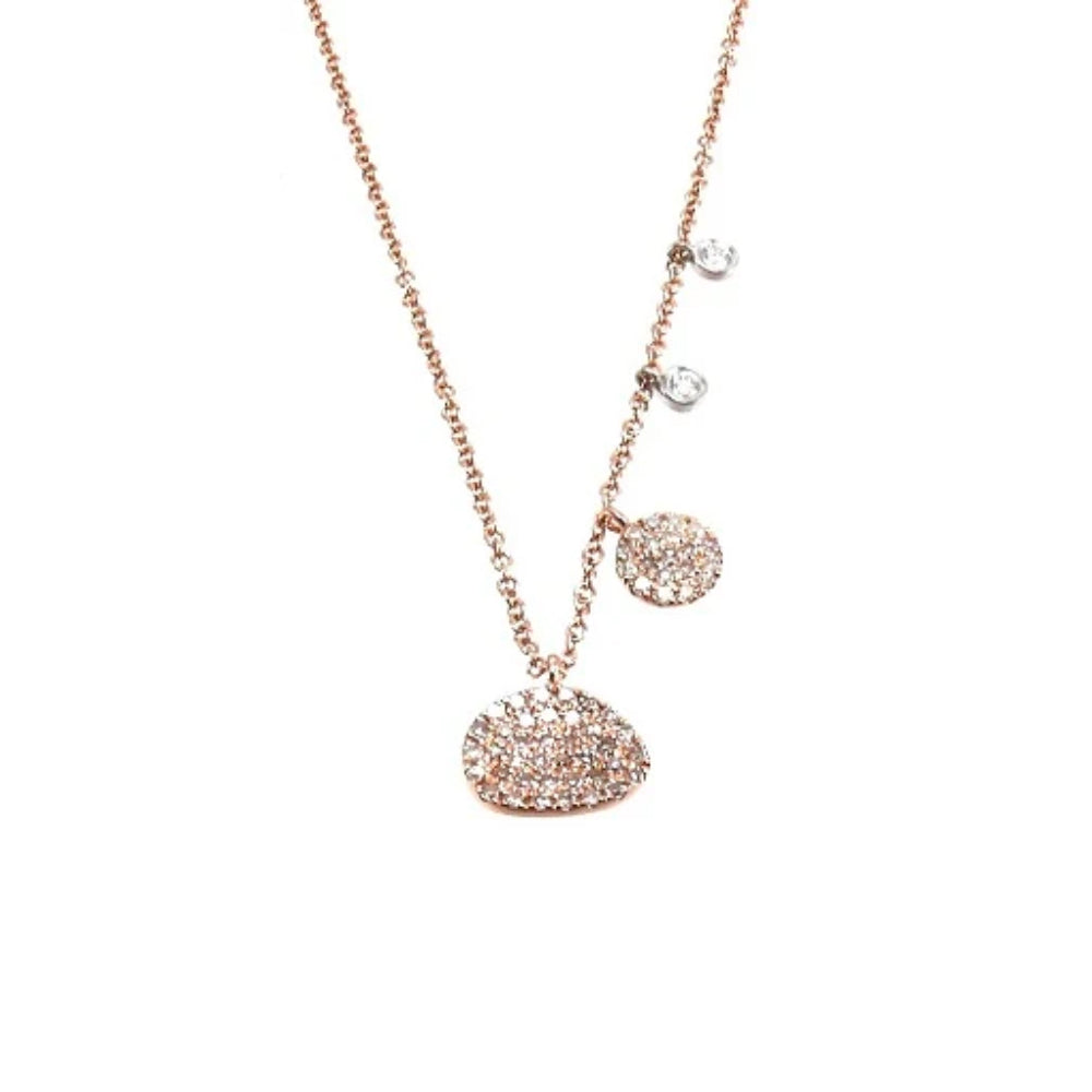 Rose Gold Diamond Pave Necklace