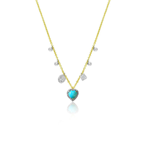 White Gold Tear Drop Diamond Necklace, Meira T n10608