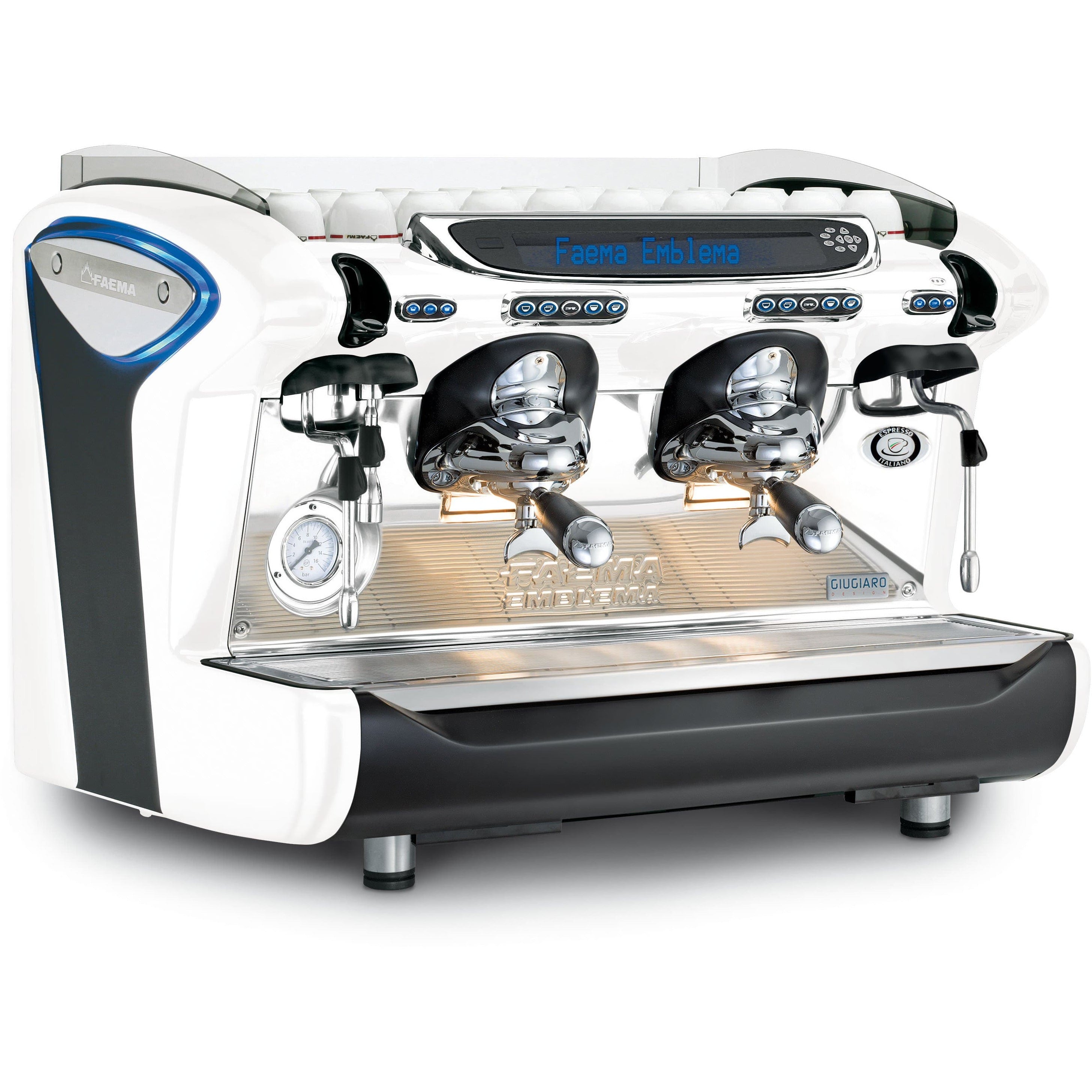 Faema EMBLEMA R 2-Group Automatic Commercial Espresso Machine – CafeLast